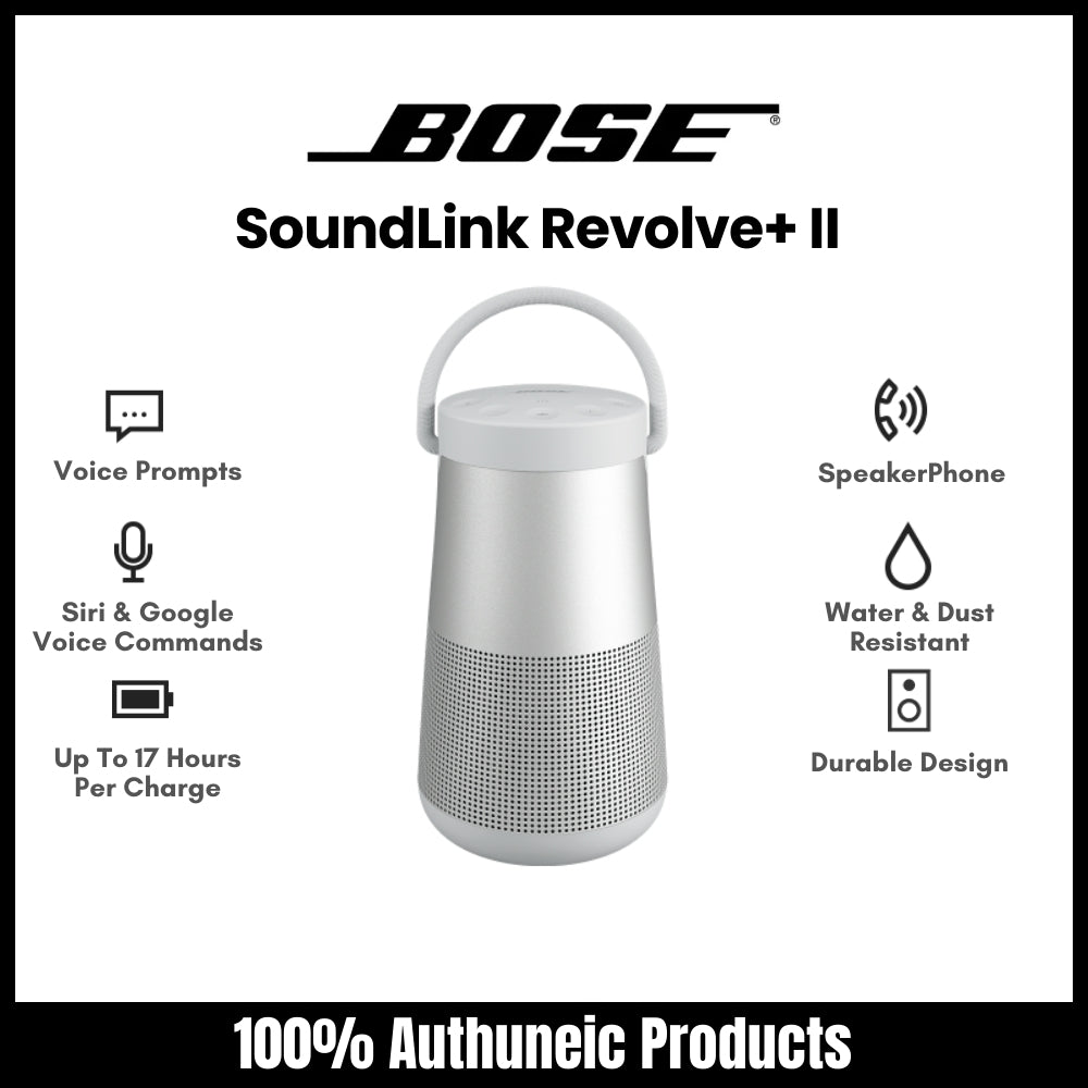 BOSE - Soundlink Revolve Plus II Bluetooth Speaker - Silver