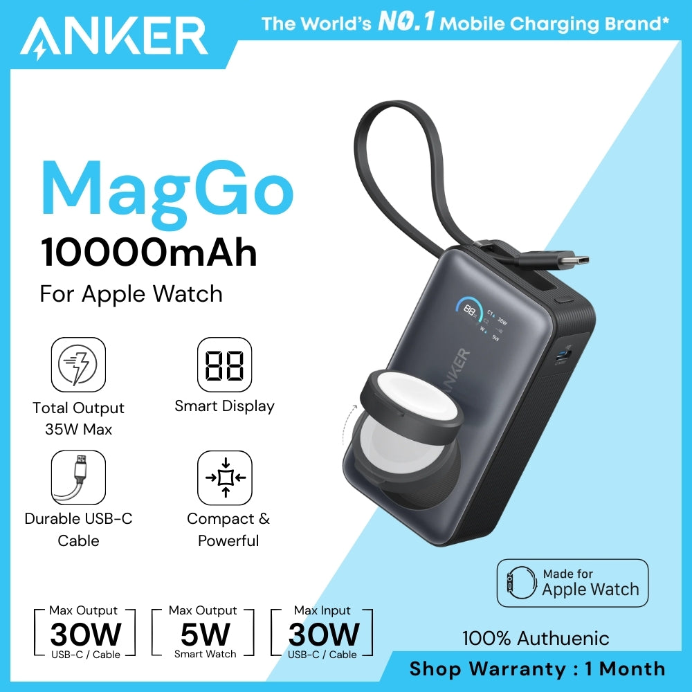 ANKER - MagGo 10000mah Magsafe Power Bank (35W) - Black