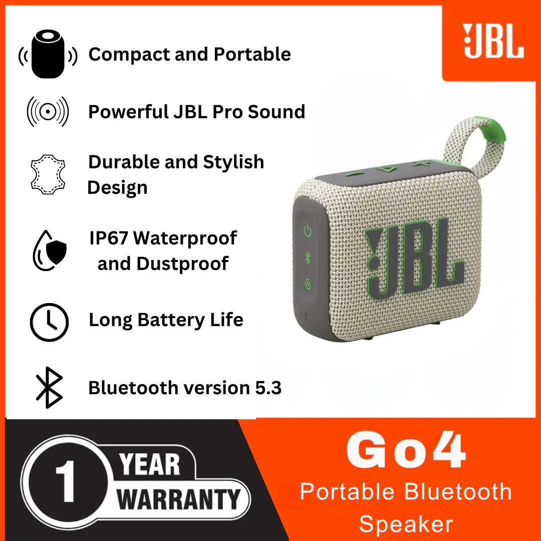 JBL Go4 Portable Bluetooth Speaker - Sand