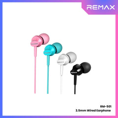 REMAX - RM-501 3.5mm Wired Earphone - Blue