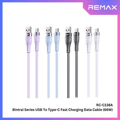 REMAX - RC-C138A Bintrai Series USB to Type-C Fast Charging Data Cable ( 66W ) - Purple
