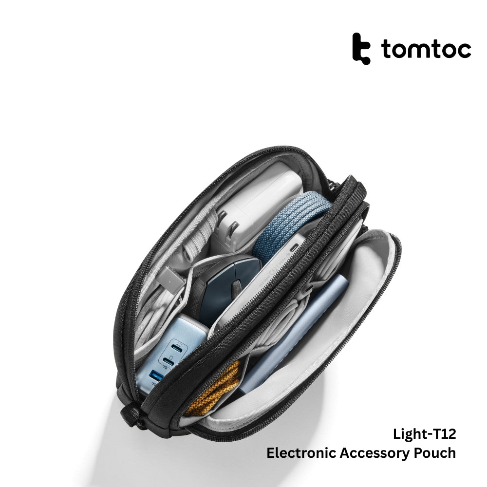 TOMTOC - Light-T12 Essential Tech Organizer ( M / 1.8L ) - Black