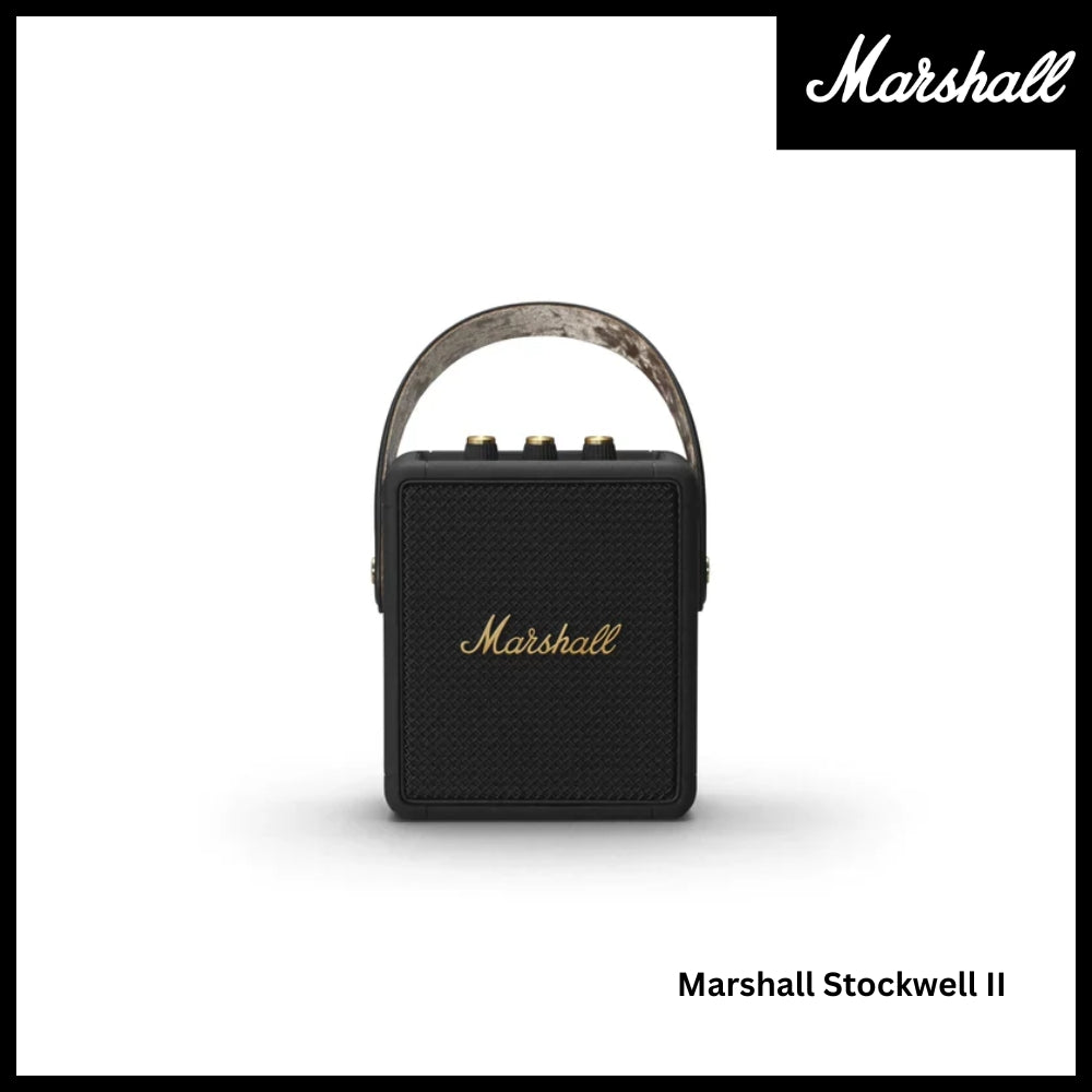 Marshall Stockwell 2 Portable Bluetooth Speaker - Black & Brass
