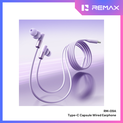 REMAX - RM-09A Type-C Capsule Wired Earphone - Golden