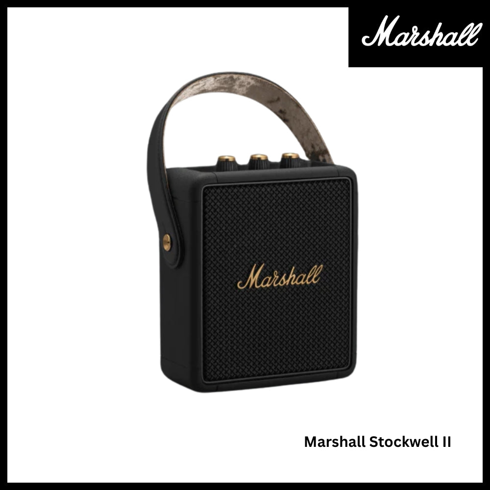 Marshall Stockwell 2 Portable Bluetooth Speaker - Black & Brass
