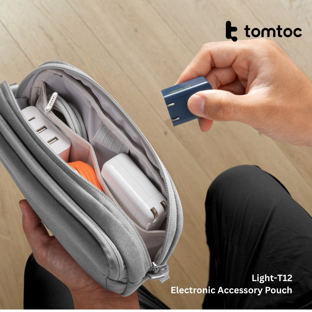 TOMTOC - Light-T12 Essential Tech Organizer ( M / 1.8L ) - Grey