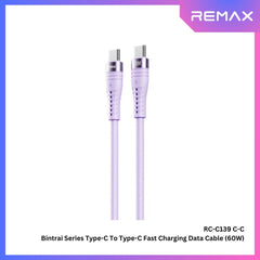 REMAX - RC-C139 C-C Bintrai Series Type-C to Type-C Fast Charging Data Cable (60W) - Purple