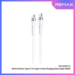 REMAX - RC-C139 C-C Bintrai Series Type-C to Type-C Fast Charging Data Cable (60W) - White