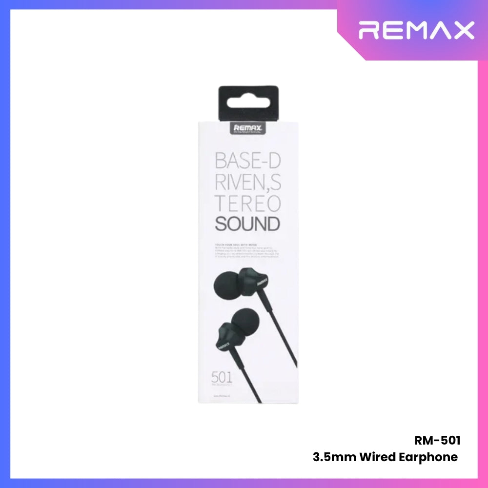 REMAX - RM-501 3.5mm Wired Earphone - Blue