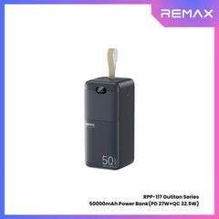 REMAX RPP-117 Piloteer Series 50000mAh PD+QC Fast Charging Power Bank(PD 27W+QC 22.5W) - Grey