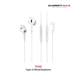 GADGET MAX - TC05 Type-C Wired Earphone - White