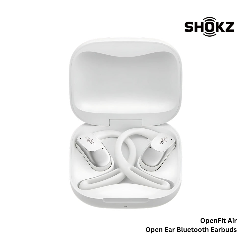 SHOKZ - OPEN FIT AIR Open Ear Bluetooth Earbuds - White