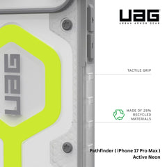 UAG - Pathfinder Clear Case For iPhone 17 Pro Max - Active Neon
