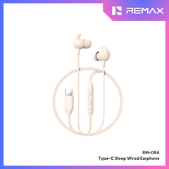 REMAX - RM-08A Type-C Sleep Wired Earphone - Beige