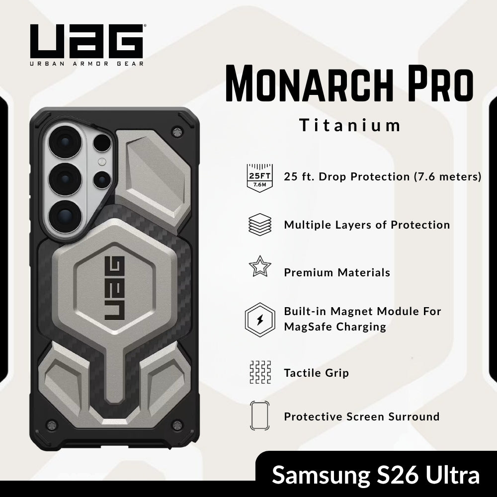 UAG - Monarch Pro Case For Samsung Galaxy S26 Ultra - Titanium