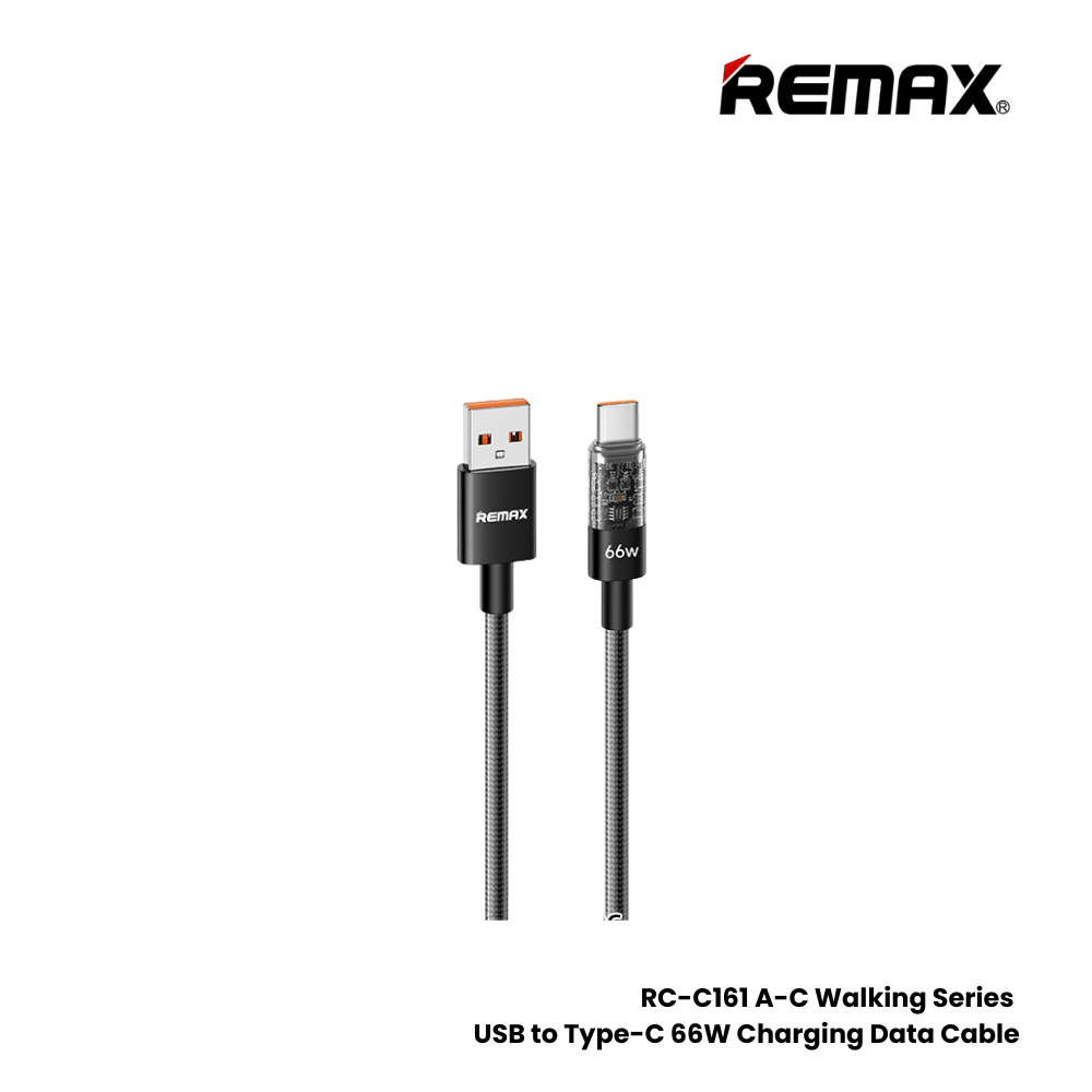 REMAX RC-C161A A-C Walking Series 66W USB to Type-C Fast Charging Data Cable - White