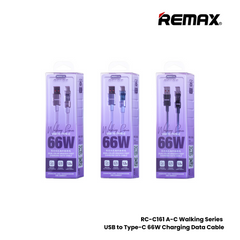 REMAX RC-C161A A-C Walking Series 66W USB to Type-C Fast Charging Data Cable - Blue