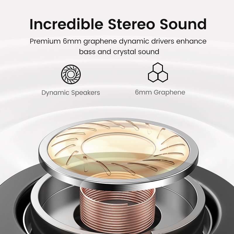 Ugreen WS111 HITUNE T1 4mic True Wireless Earbud - Black