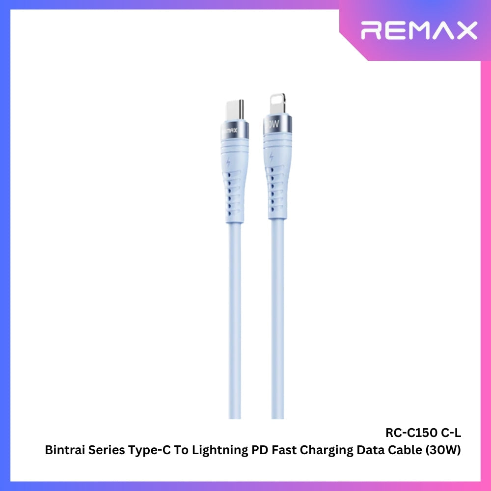 REMAX - RC-C150 C-L Bintrai Series Type-C to Lightning Fast Charging Data Cable ( 30W ) - Blue