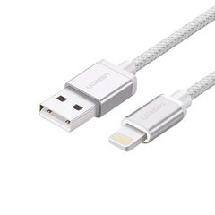 Ugreen USB 2.0 A/M to Lighting Nylon Braid Cable 1M - Silver