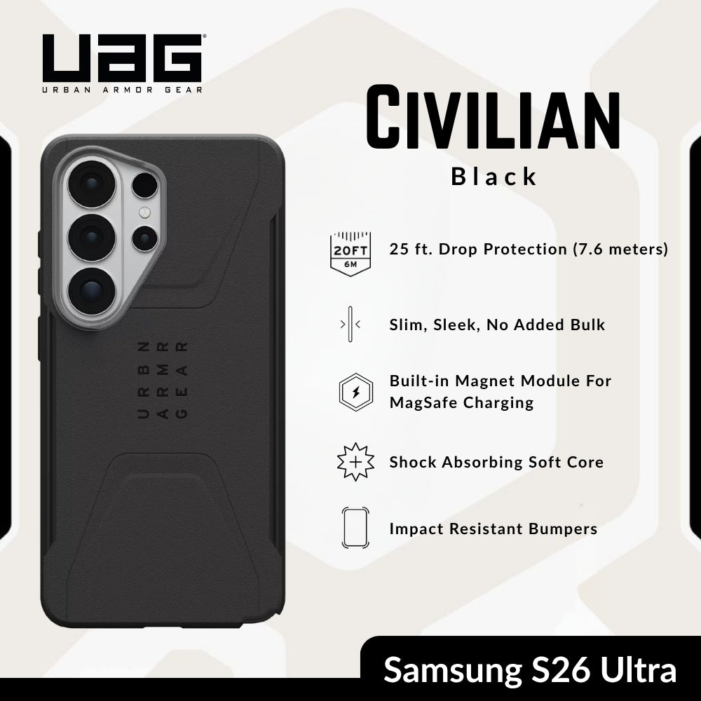 UAG - Civilian Case For Samsung Galaxy S26 Ultra - Black