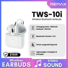 REMAX - TWS-10i Bluetooth Wireless Earbuds - White