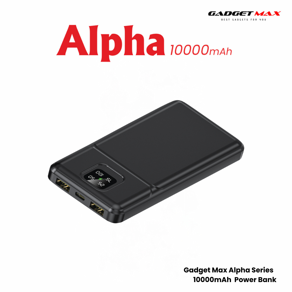 GADGET MAX GB101 Alpha Series 10000mAh Power Bank - White