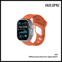 Aulumu  - A02 Offbeat Sport Band for Apple Watch Series - Red Orange