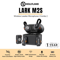 Hollyland - Lark M2S Combo Lavalier Wireless Microphone - Grey