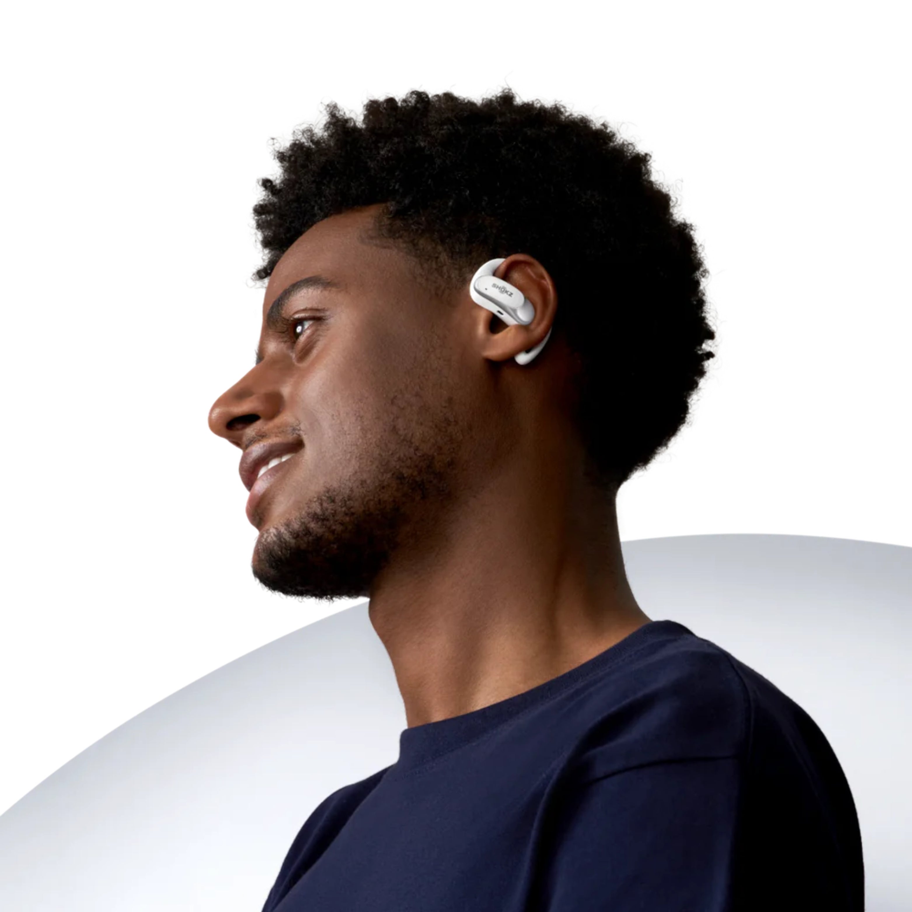 SHOKZ - OPEN FIT AIR Open Ear Bluetooth Earbuds - White