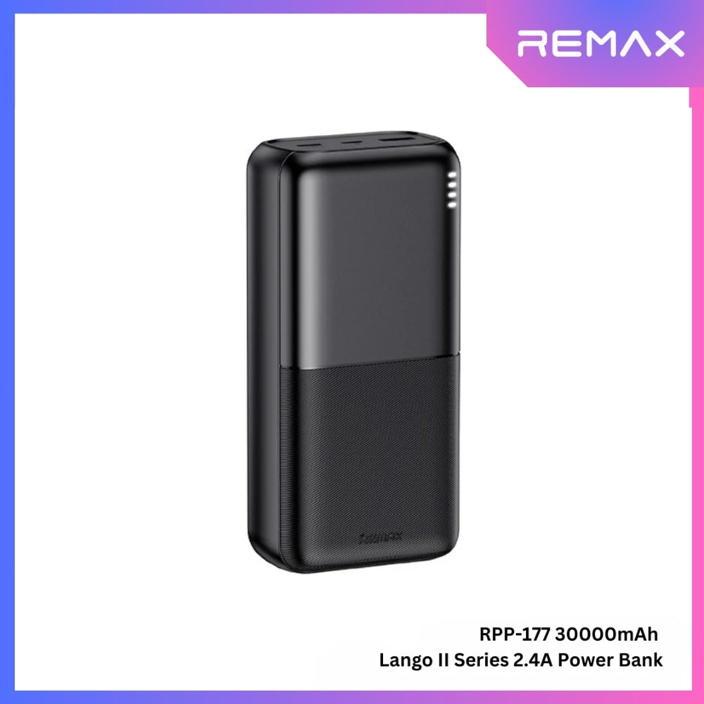 REMAX - RPP-177 Lango II Series 30000mah 2.4A Power Bank - Black