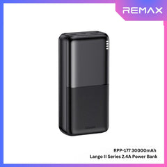 REMAX - RPP-177 Lango II Series 30000mah 2.4A Power Bank - Black