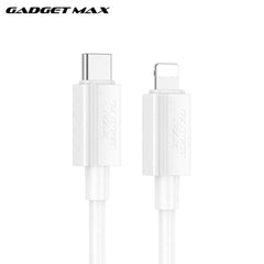 GADGET MAX - GX27 C-L TPE Series Type-C To Lightning Fast Charging Data Cable (27W) - White