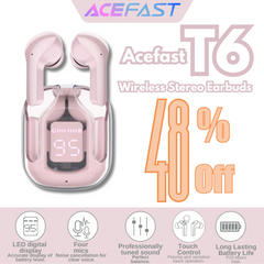 ACEFAST T6 BLEUTOOTH V5.0 ENC TRUE WIRELESS STEREO EARBUDS - PINK