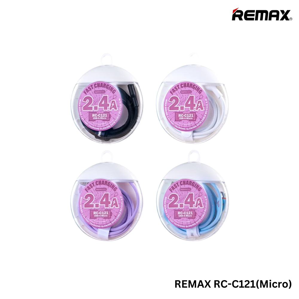 REMAX RC-C121 MOKA Series 2.4A Fast Charging Data Cable For Micro(1M)(Blue)