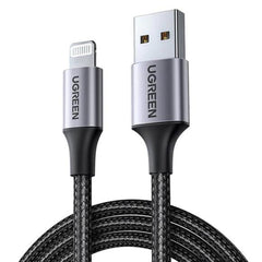 Ugreen USB 2.0 A/M to Lighting Nylon Braid Cable 1M - Black