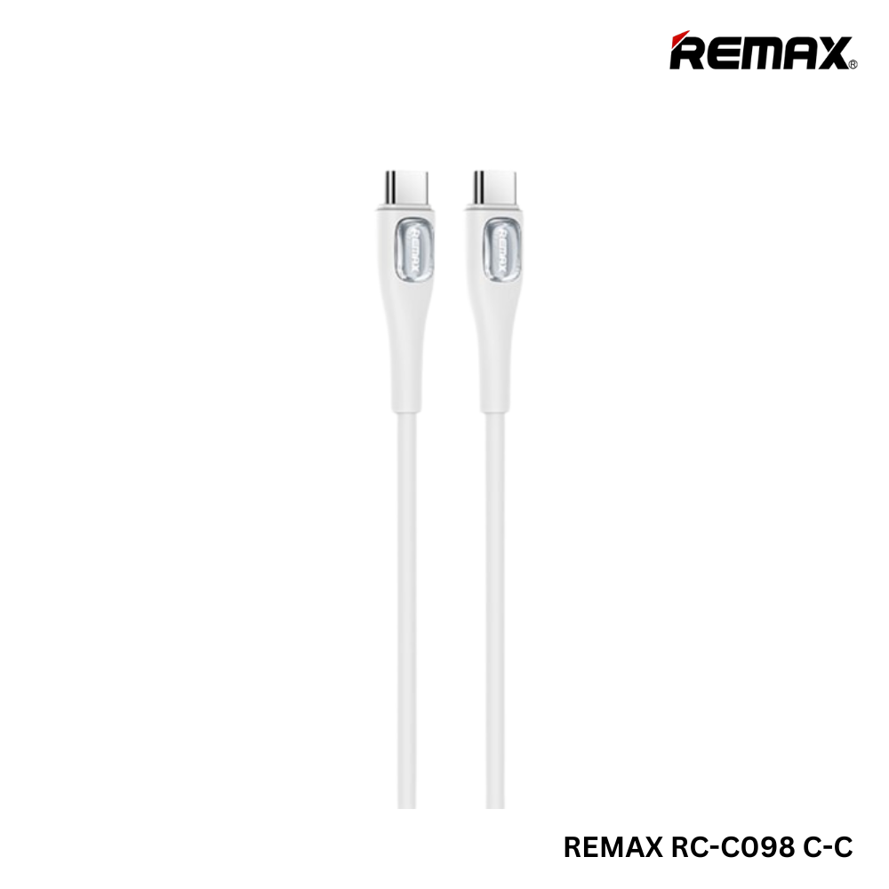 REMAX RC-C098 C-C Crystal Series 65W Liquid Silicone Fast Charging Data Cable Type-C to Type-C (1M)(65W)