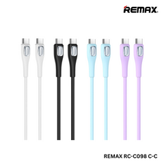 REMAX RC-C098 C-C Crystal Series 65W Liquid Silicone Fast Charging Data Cable Type-C to Type-C (1M)(65W)