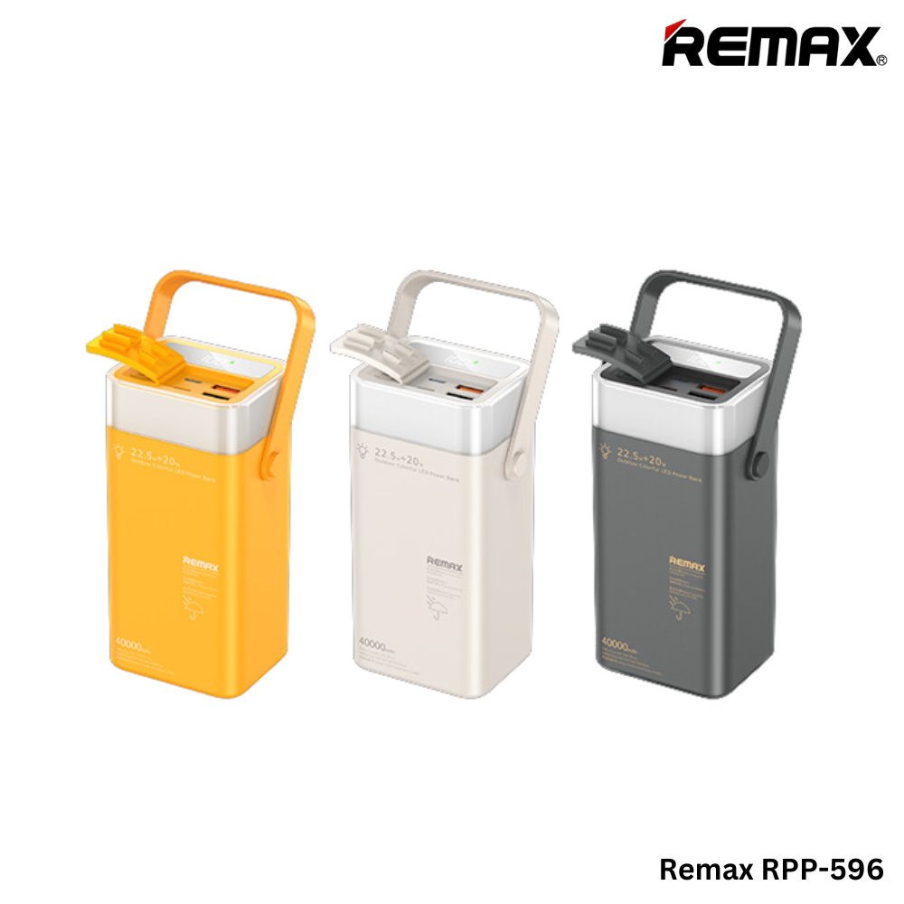 REMAX RPP-596  Fluorite Series 20W+22.5W Fast Charging Outdoor Colorful Power Bank(40000mAh)