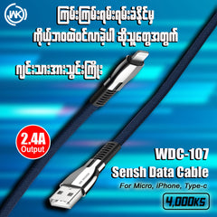 WK-WDC-107I SENSH 2.4A DATA CABLE FOR LIGHTING (1M) Cable - Blue