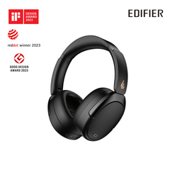 Edifier WH950NB Active Noise Cancelling Headphones, Bluetooth 5.3 Wireless LDAC Hi-Res Audio, 55 Hours Playtime, Google Fast Pairing for Android, Dual Device Connection, App Control, Black