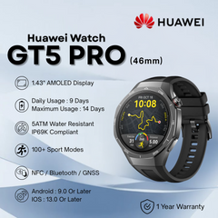 HUAWEI - Watch GT5 Pro Smart Watch (46mm) - Black
