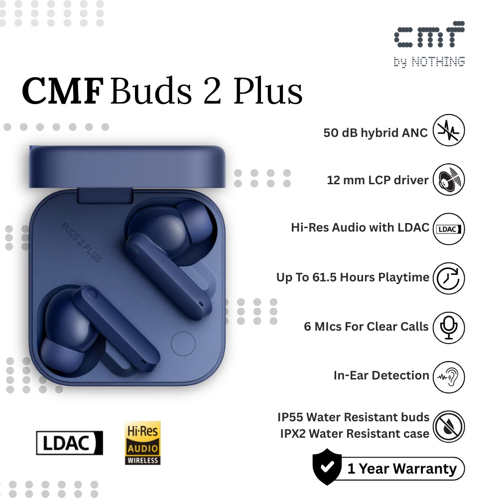 NOTHING - CMF Buds 2 Plus - Blue