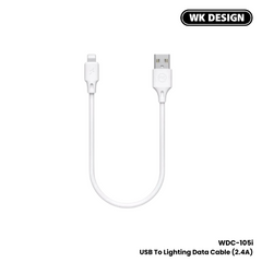 WK WDC-105I  IPH  FULL SPEED PRO DATA CABLE FOR LIGHTING  2.4A  (25CM) - White