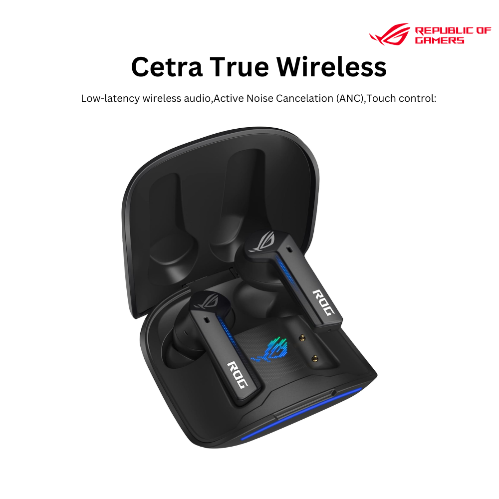 ASUS ROG Cetra True Wireless Gaming Headphones - Black