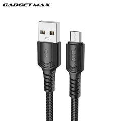 GADGET MAX - GX29 Woven Series USB To Micro Charging Data Cable (2.4A) - Black