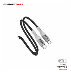 GADGET MAX - GX30 C-C Nano Series Type-C To Type-C PD Fast Charging Data Cable ( 60W ) - Black