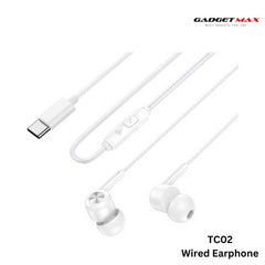GADGET MAX - TC02 Type-C Wired Earphone - White