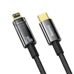 (Buy 1 Get 1) Baseus Explorer Series Auto Power-Off Type-C to iPhone 20W Fast Charging Data Cable (1M) - Black