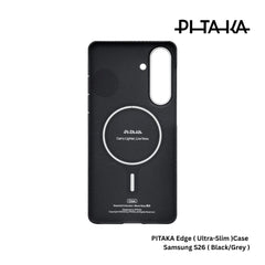 PITAKA - Ultra-Slim (Edge) Case For Samsung S26 - Black / Grey